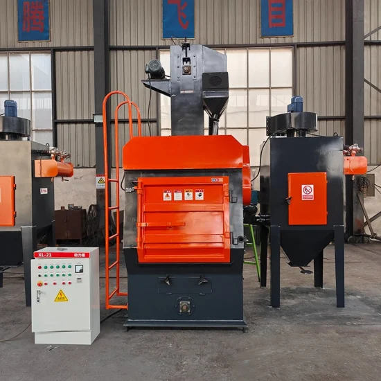 Q326 Automatic Rubber Belt Airless Tumblast Type Shot Blasting Machine.